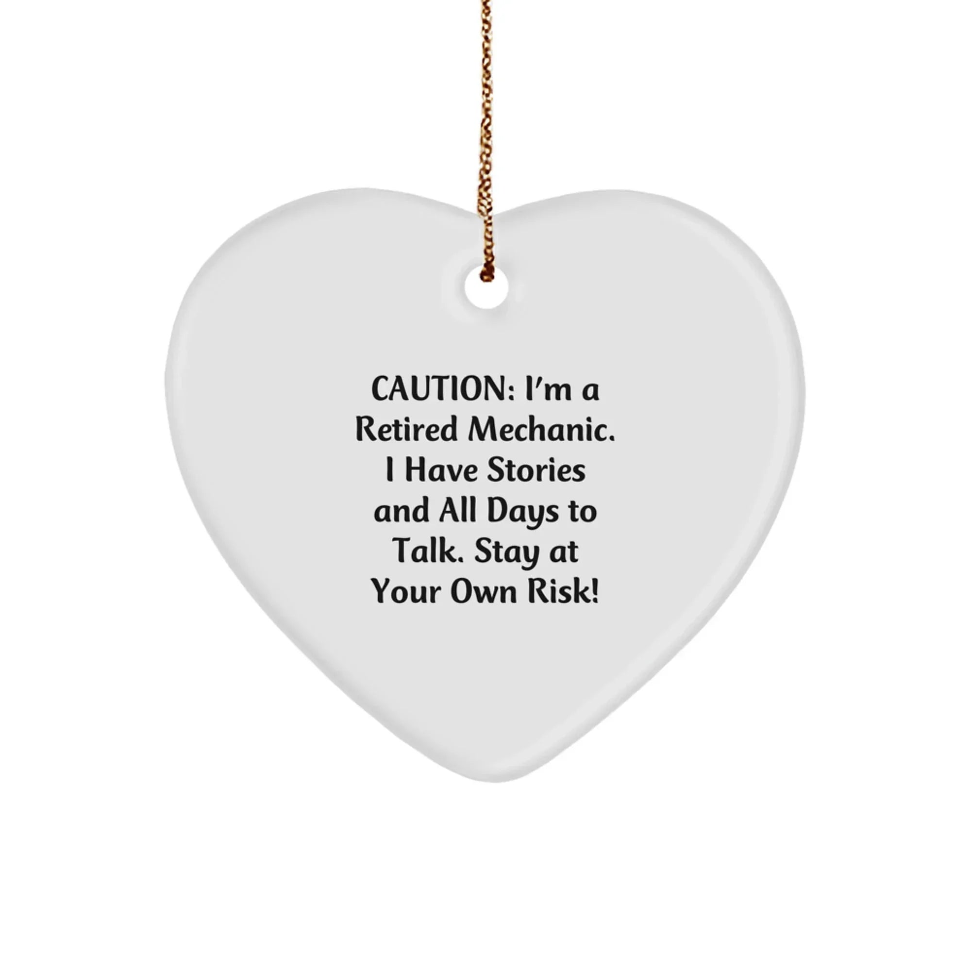 Mechanic's Heart: Retired Mechanic's Funny Gift for Friends Family or Coworkers, Christmas Unique Gifts from Men