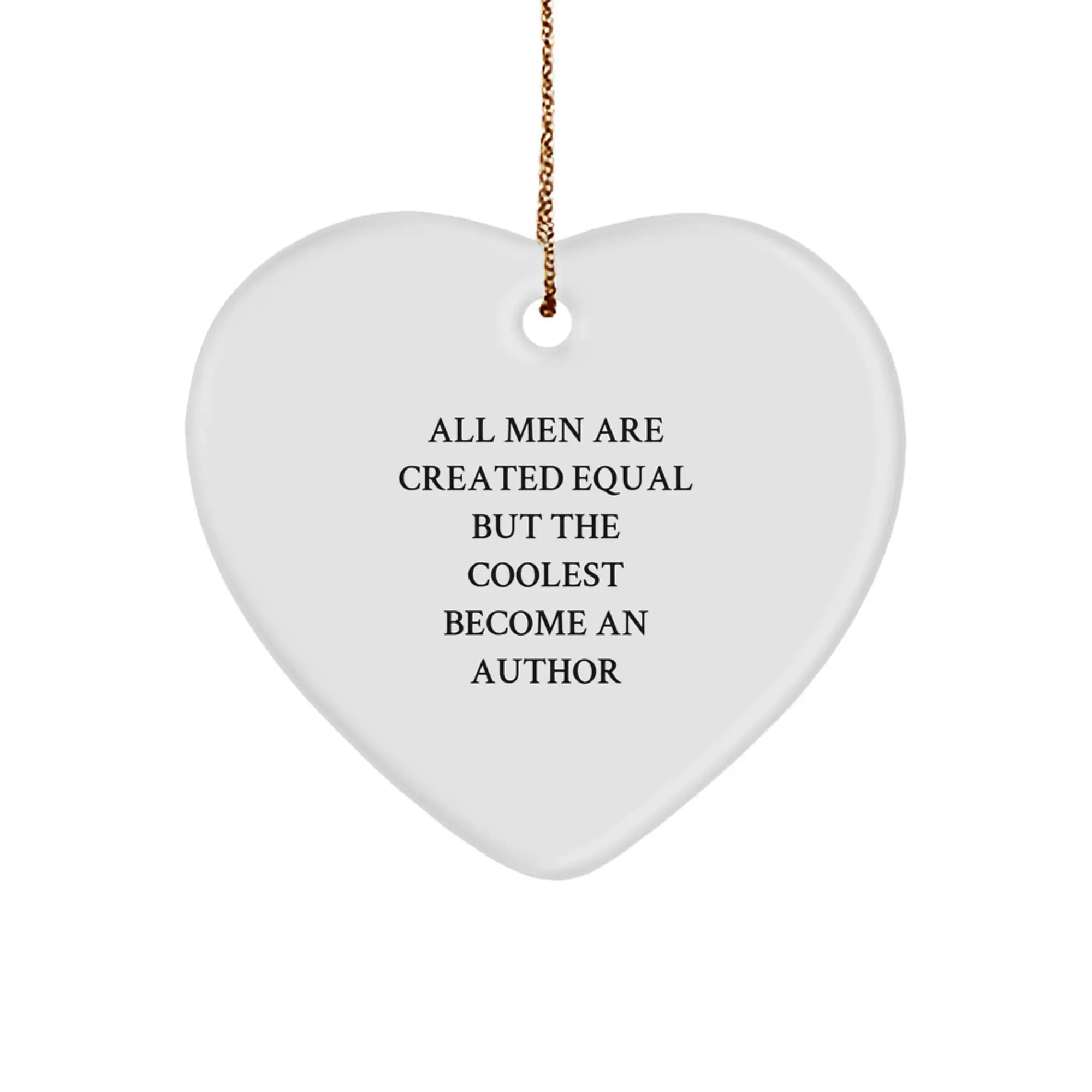 Witty Author Novelty Christmas Ornament Keepsake for Friends Gift - Image 1