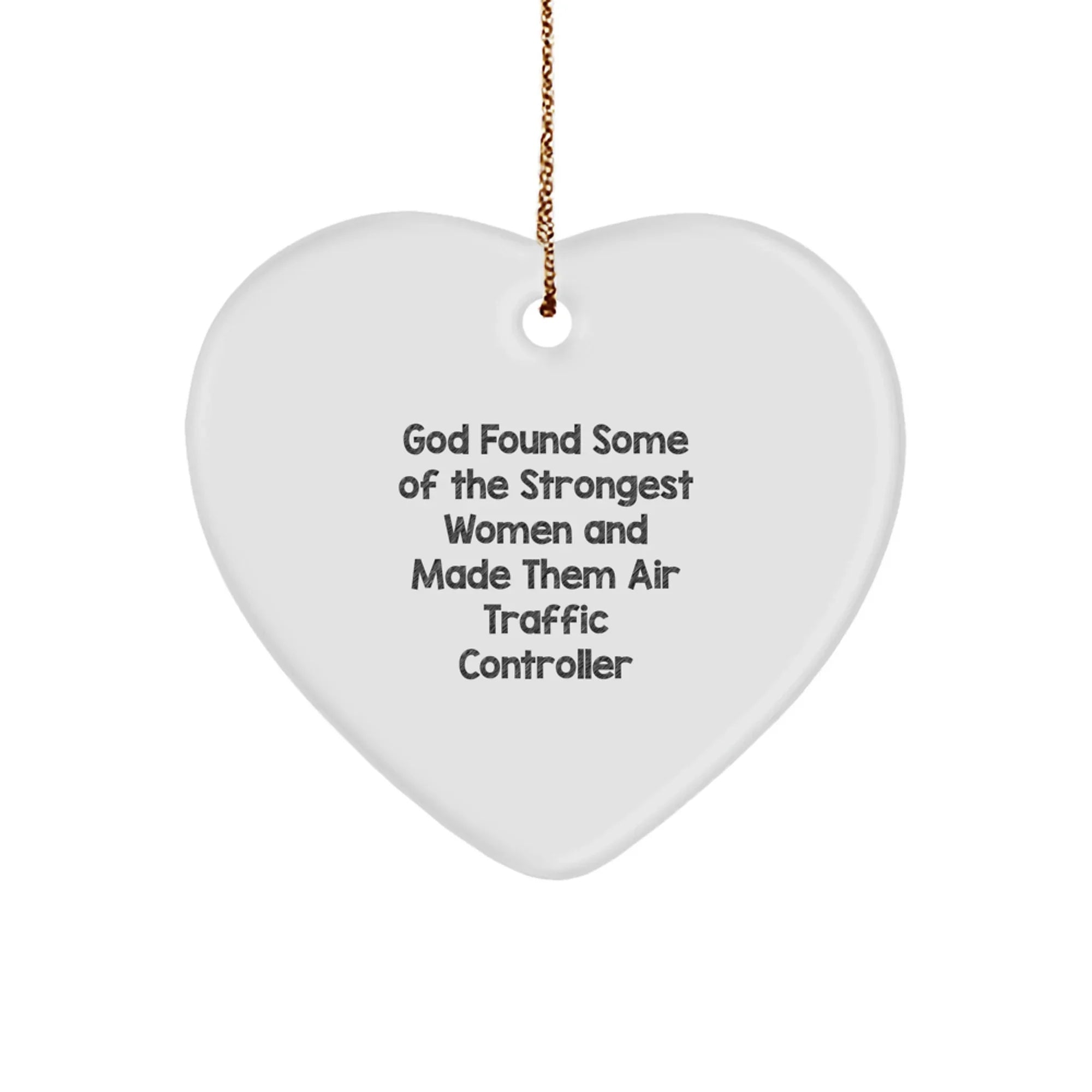 Funny Air Traffic Controller Heart Ornament Gifts from Family, Friends, or Coworkers - Inspirational Quote for Christmas Unique Gifts