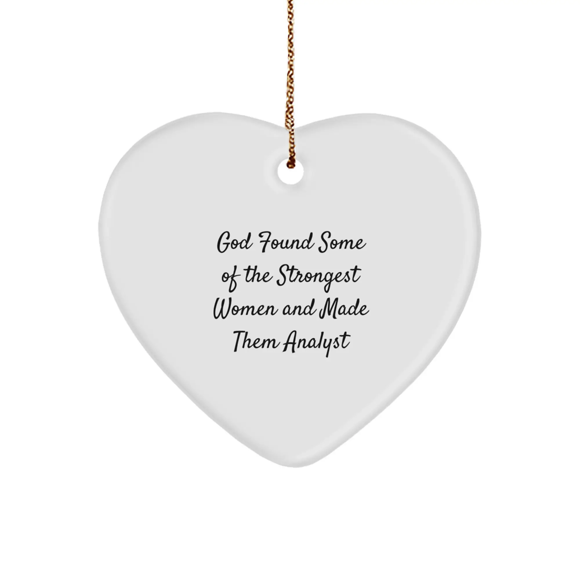 Funny Analyst Heart Ornaments Gifts from Men to Women Coworkers Friends and Family on Christmas Unique - Image 1
