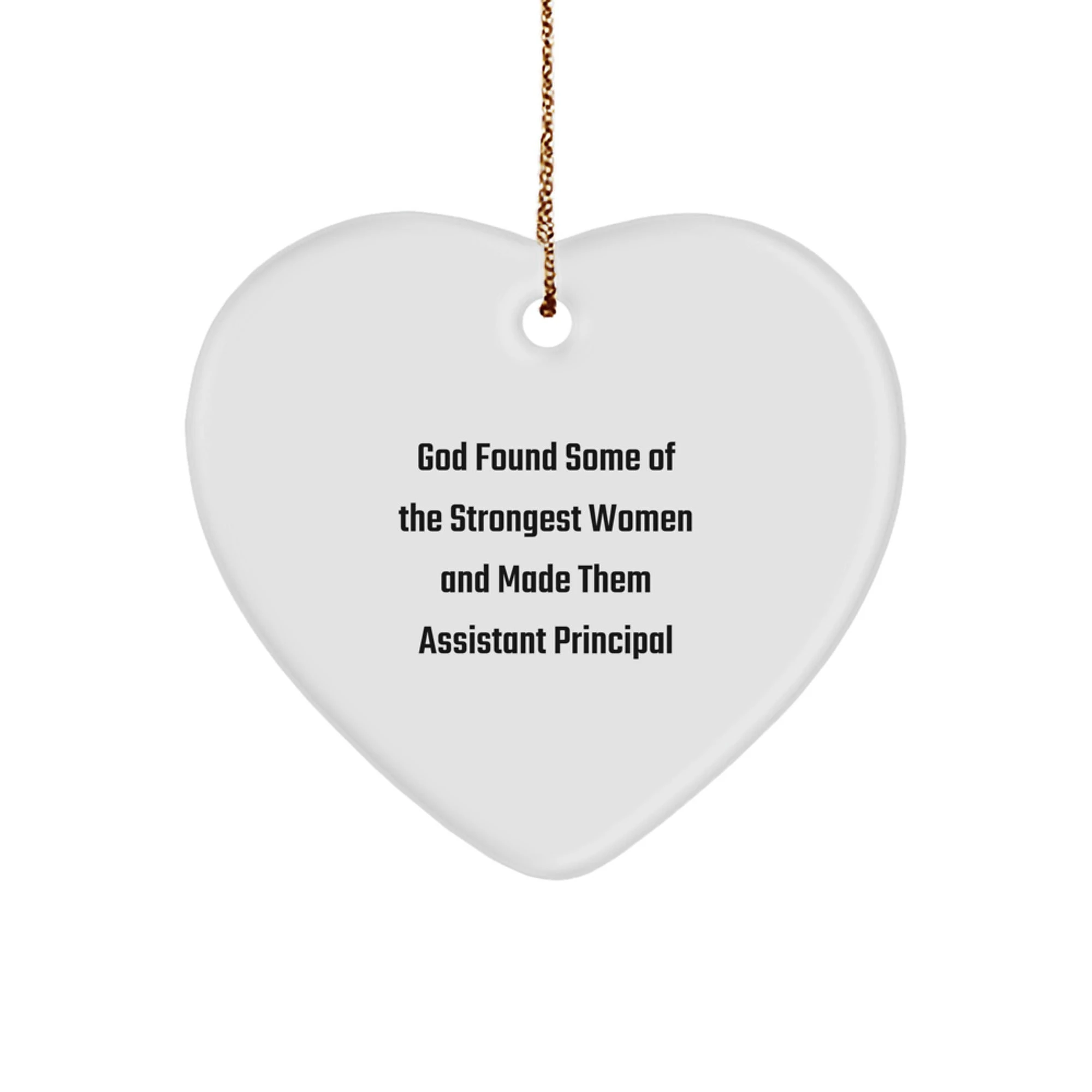 Funny Assistant Principal Heart Ornament Gifts from Men, Women, Coworkers, Family to Assistant Principals, Coworkers, Friends during Christmas Unique Gifts
