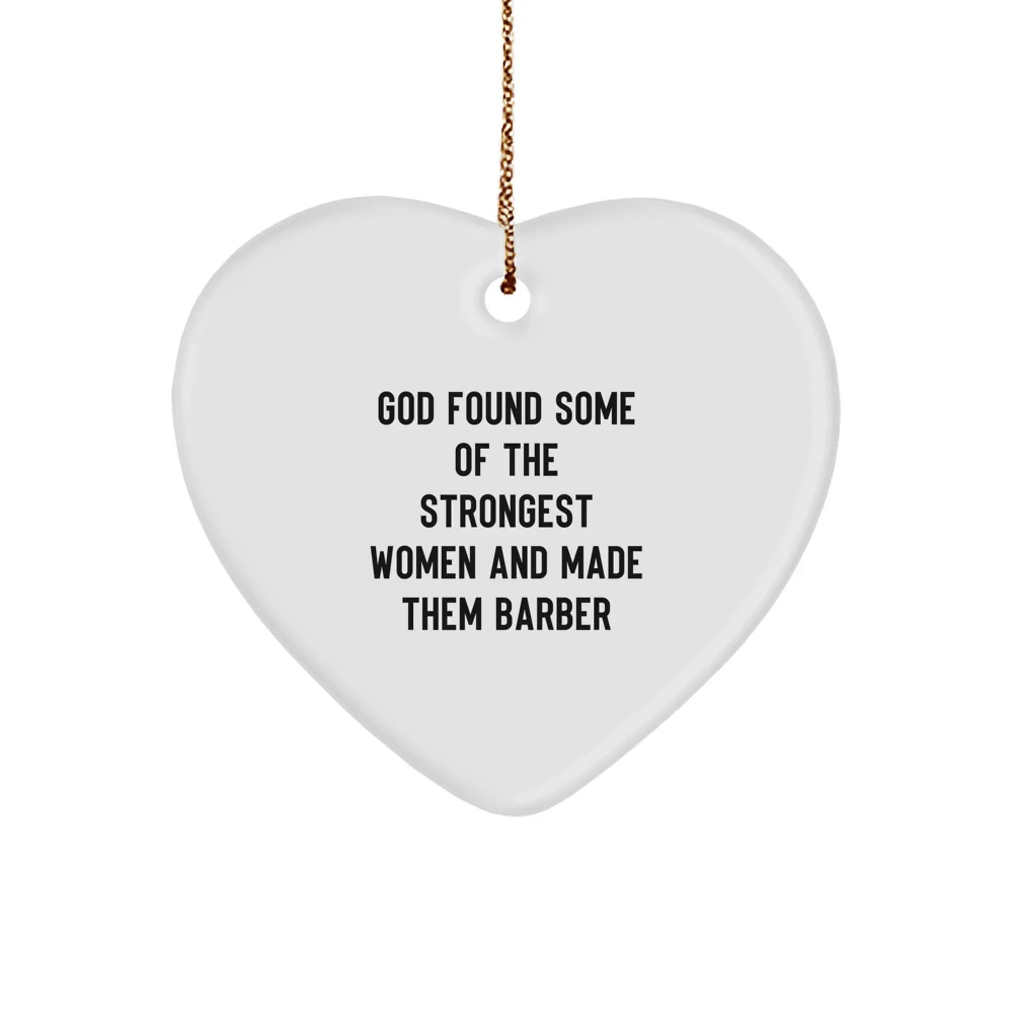 Funny Barber Heart Ornament Gifts from Men to Friends, Unique Christmas Unique Gifts for Barber Shop Owners, Heart Shaped Ornament