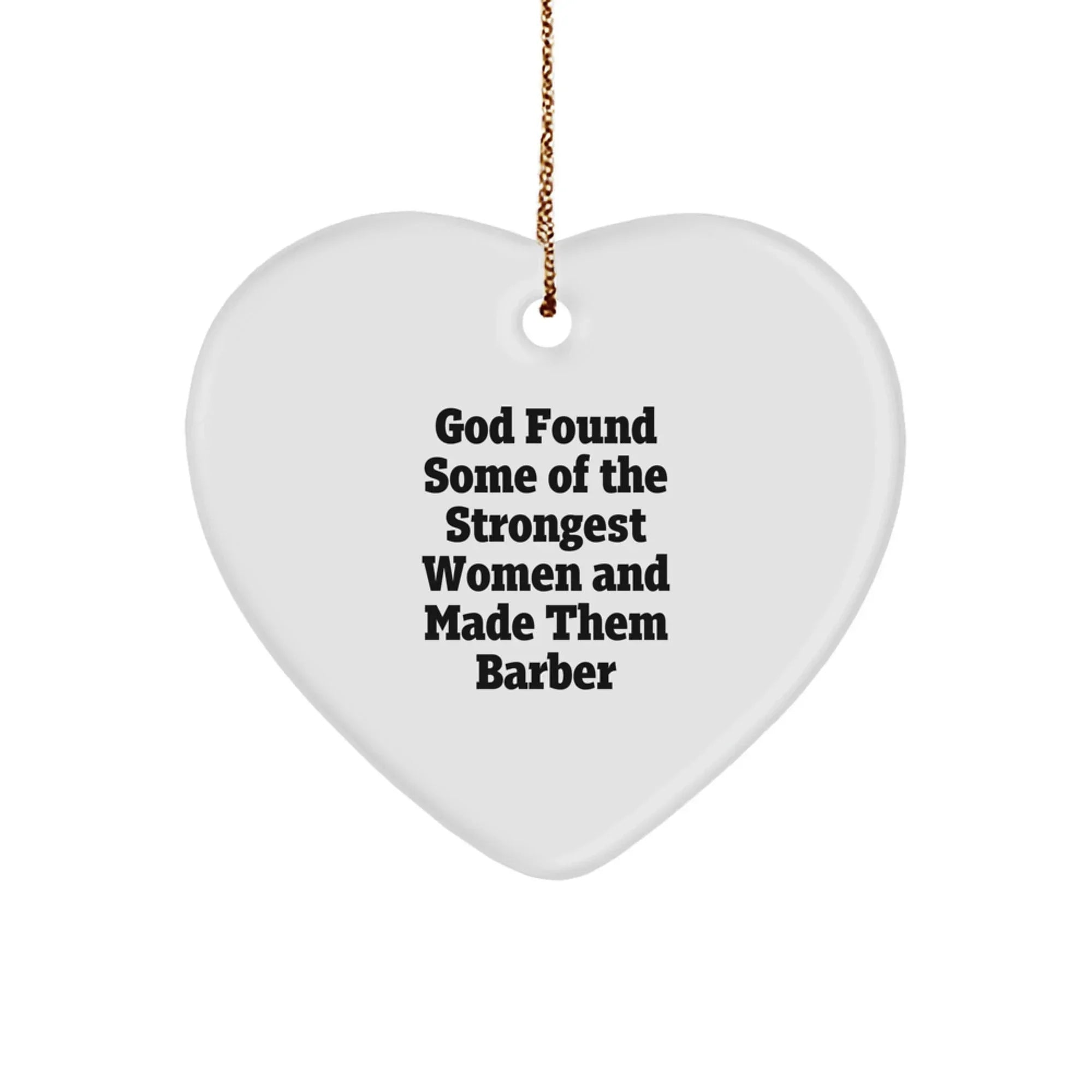 Funny Barber Gifts from Family, Inspirational Heart Ornament for Barber Friends at Christmas Unique Gifts