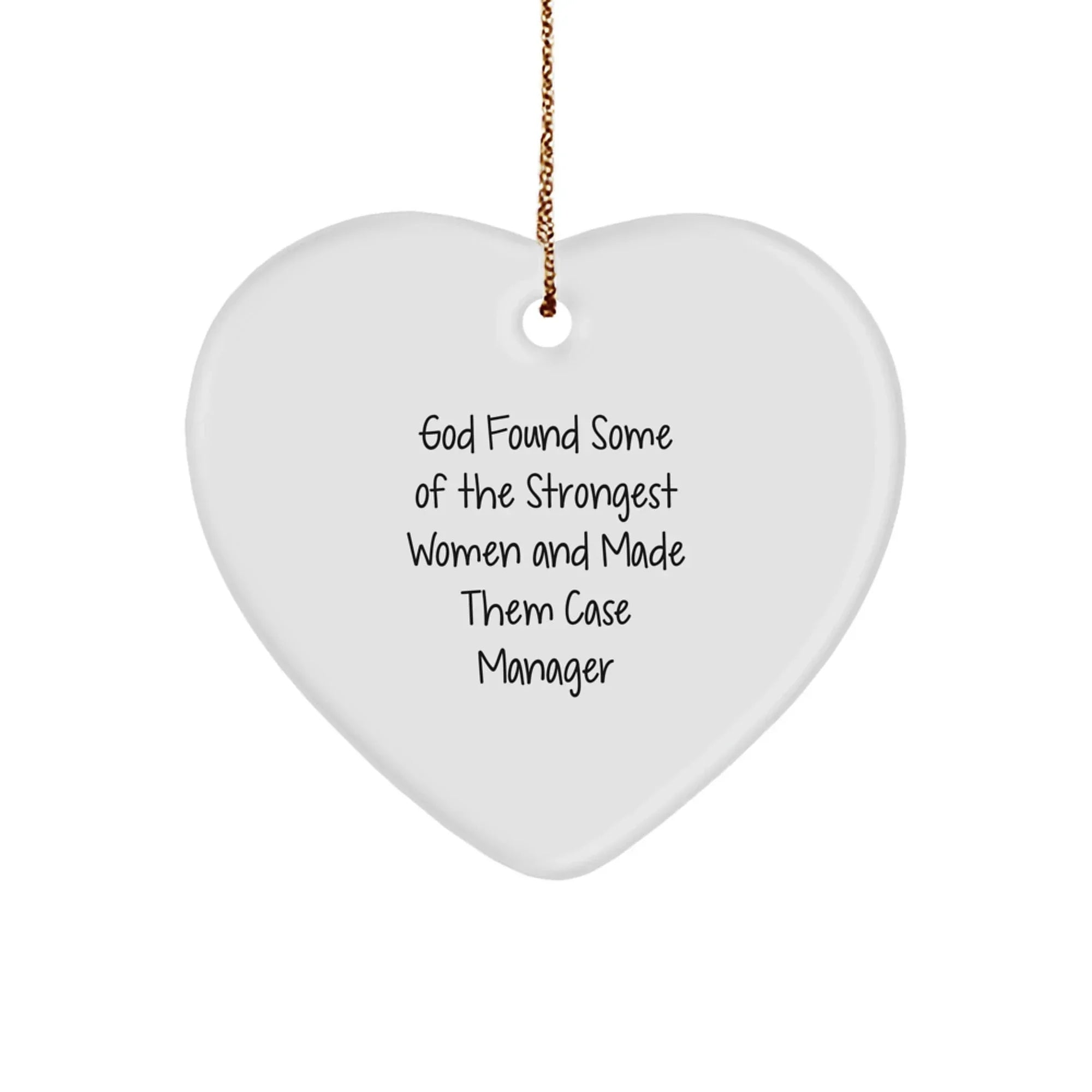 Funny Gifts for Case Manager, Heart Ornament, Inspirational Quote for Women, Christmas Unique Gifts from Friends, Women to Family Case Manager