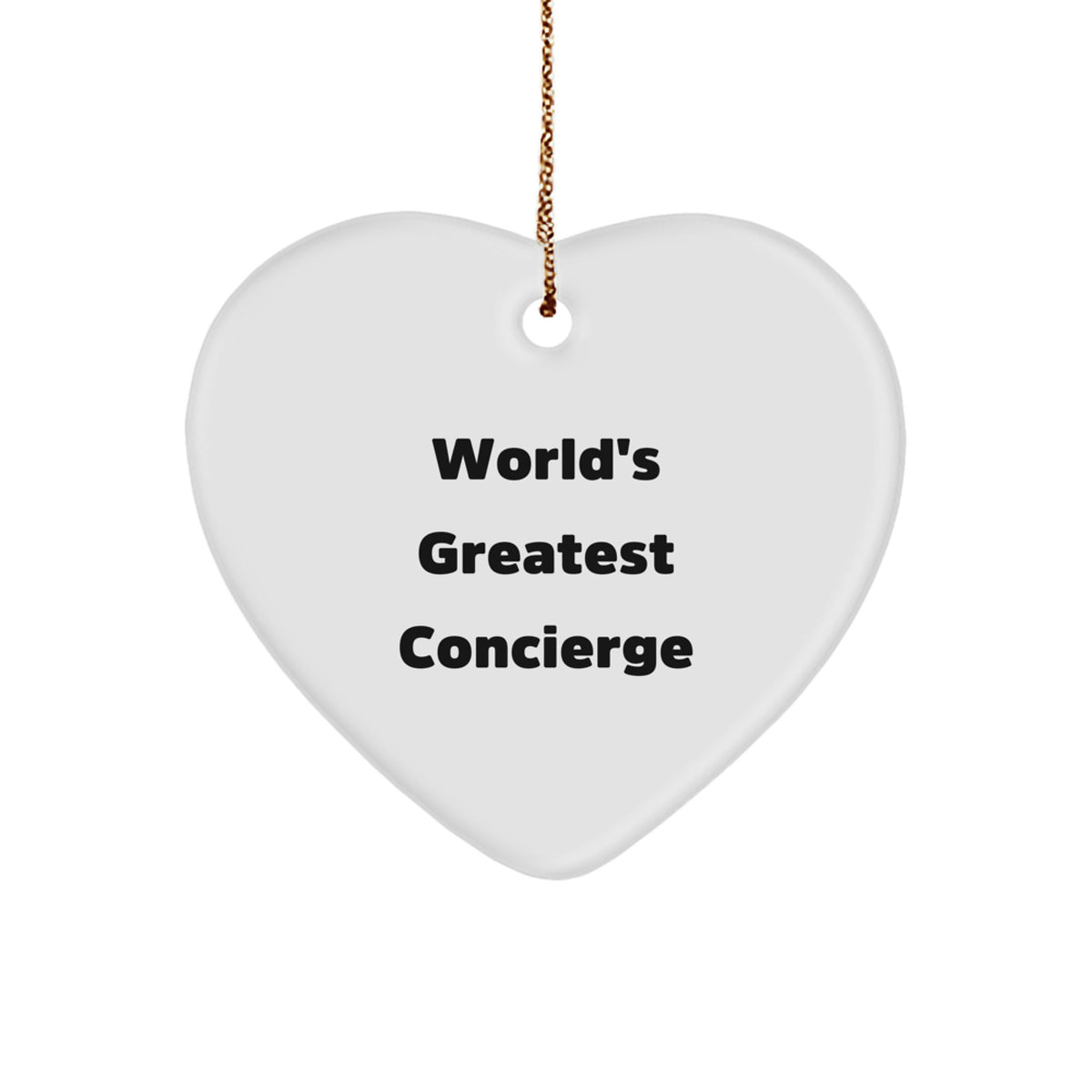 Christmas Gift World's Greatest Concierge Heart Ornament for Her Present - Image 1