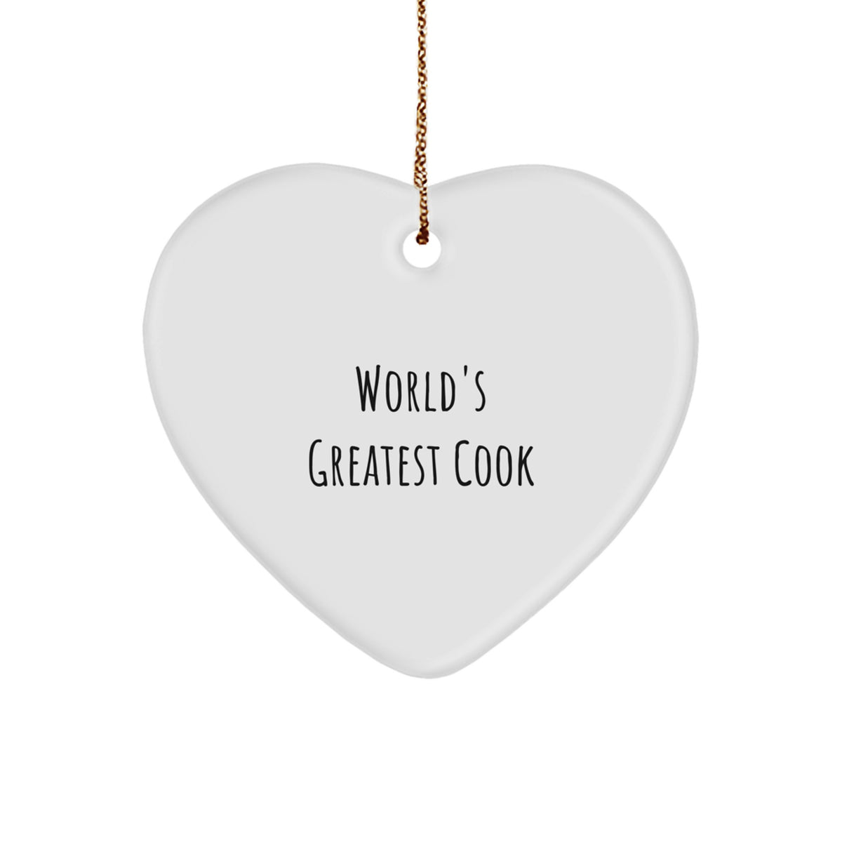Cheerful Christmas Ornament Gift for Roommates - World's Greatest Cook - Image 1
