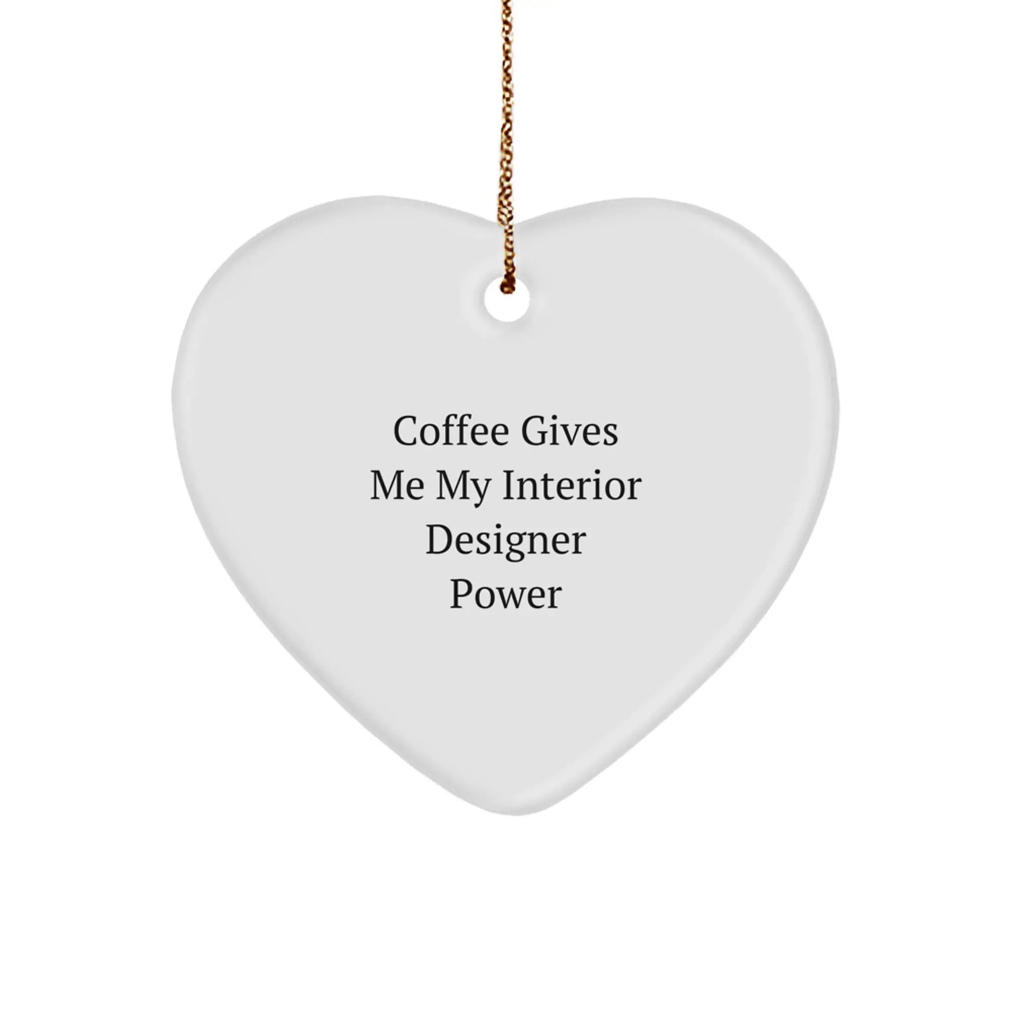 Interior Designer Heart Ornament Gifts from Friends, Funny Quote Christmas Unique Gifts for Interior Designer Women - Image 1