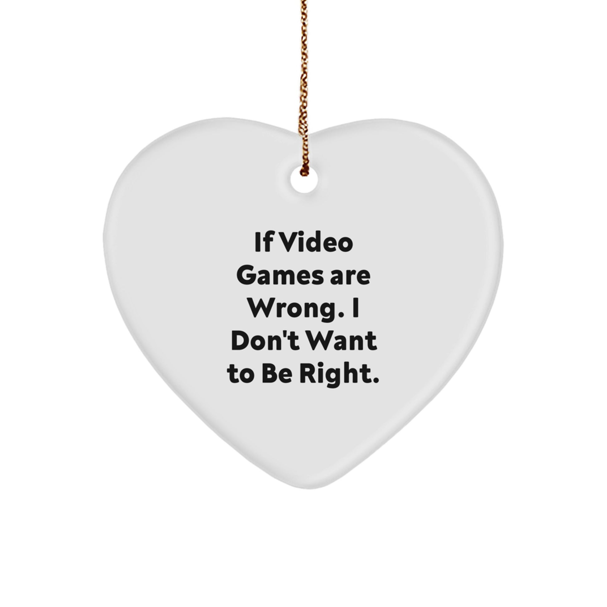Funny Quote Playing Video Games Heart Ornament Gifts for Women from Family on Christmas Unique Gifts - Image 1