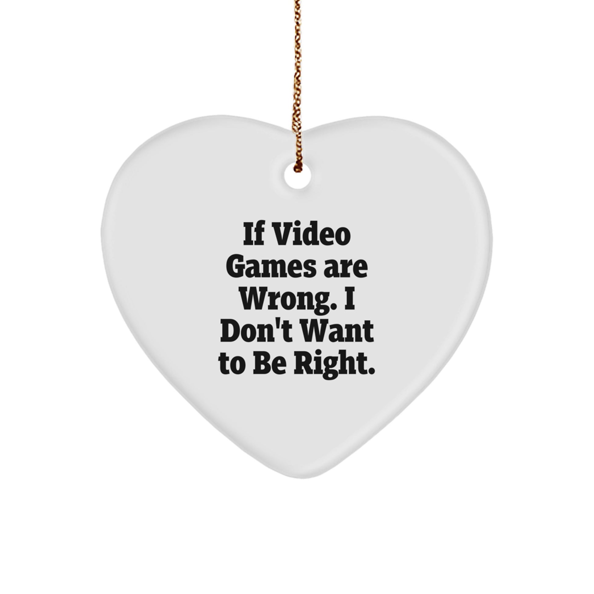 Funny Gaming Heart Ornaments Gifts for Playing Video Games Lovers, Christmas Unique Gifts from Friends, Family, or Coworkers, Inspirational Heart Shaped Decor - Image 1