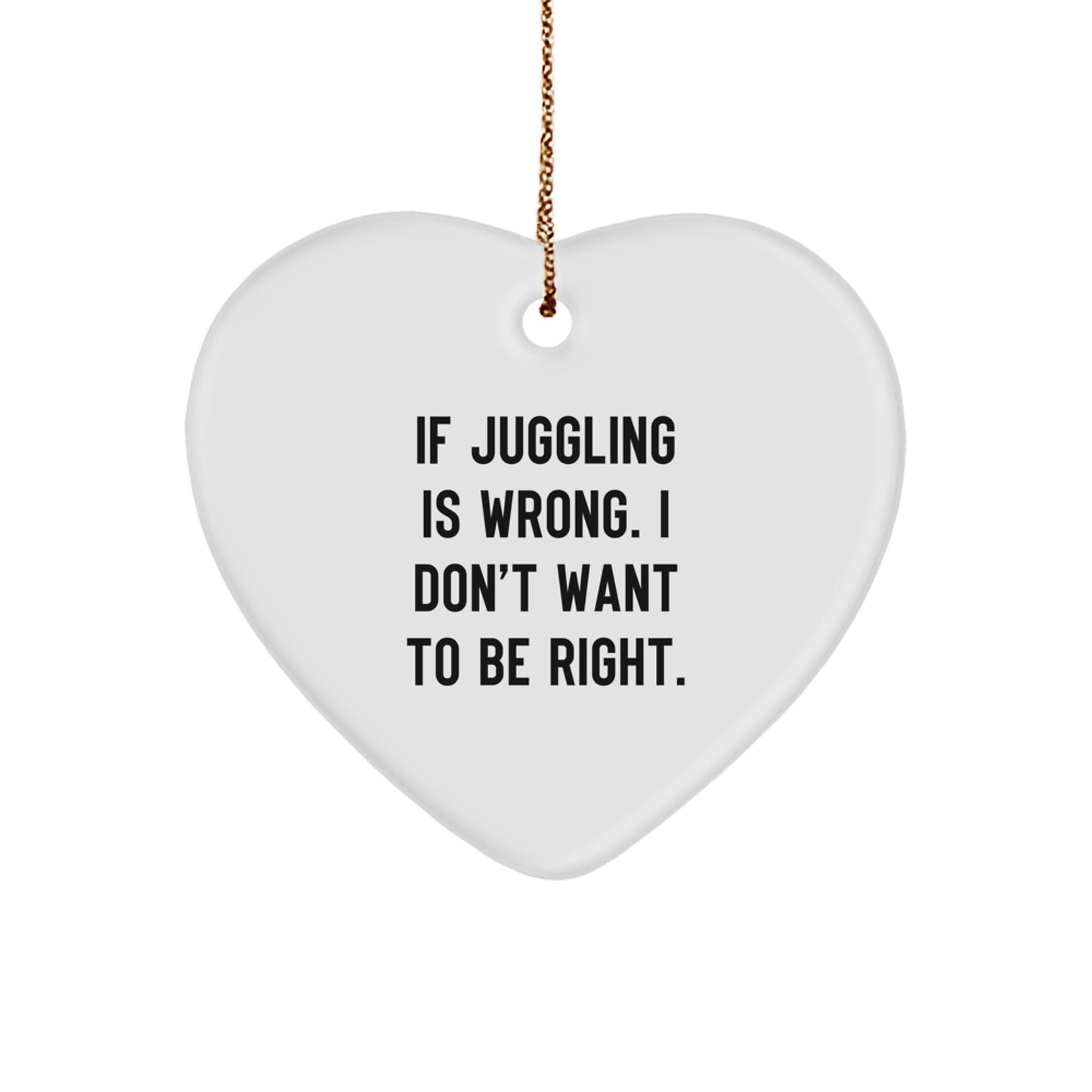 Funny Juggling Gifts from Men for Juggling Enthusiasts, Juggling Heart Ornament, Christmas Unique Gifts - Image 1