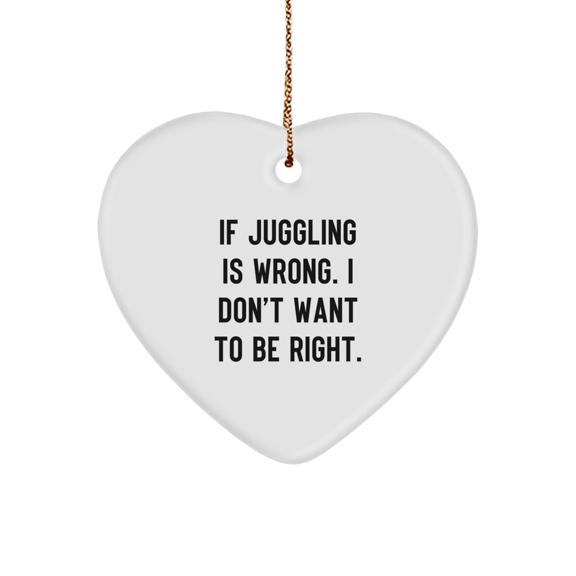 Funny Juggling Gifts from Men for Juggling Enthusiasts, Juggling Heart Ornament, Christmas Unique Gifts - Image 1