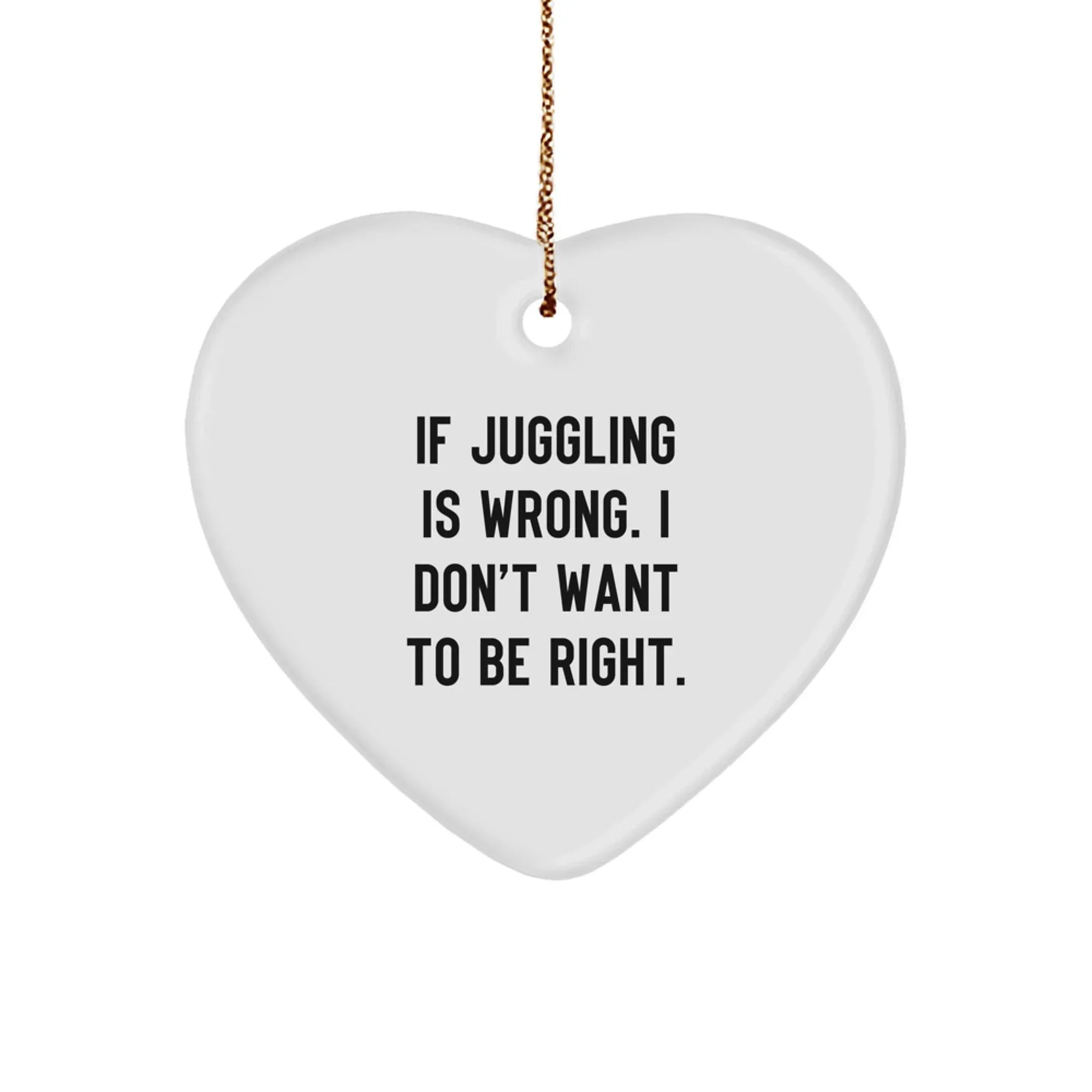 Funny Juggling Gifts from Men for Juggling Enthusiasts, Juggling Heart Ornament, Christmas Unique Gifts