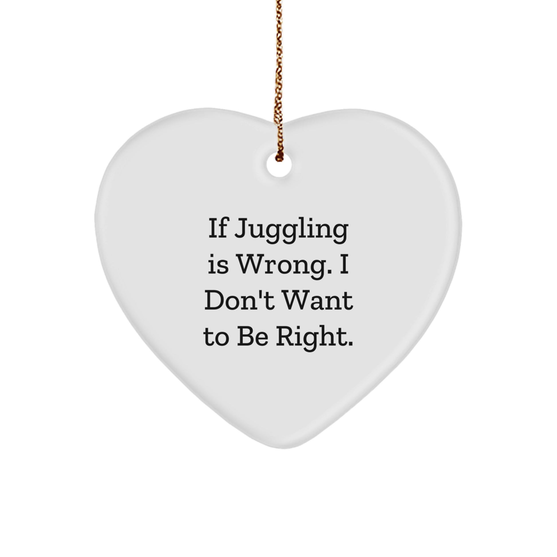 Funny Juggling Heart Ornament Gifts for Juggling Friends and Family - Christmas Unique Gifts from Men to Women - Image 1