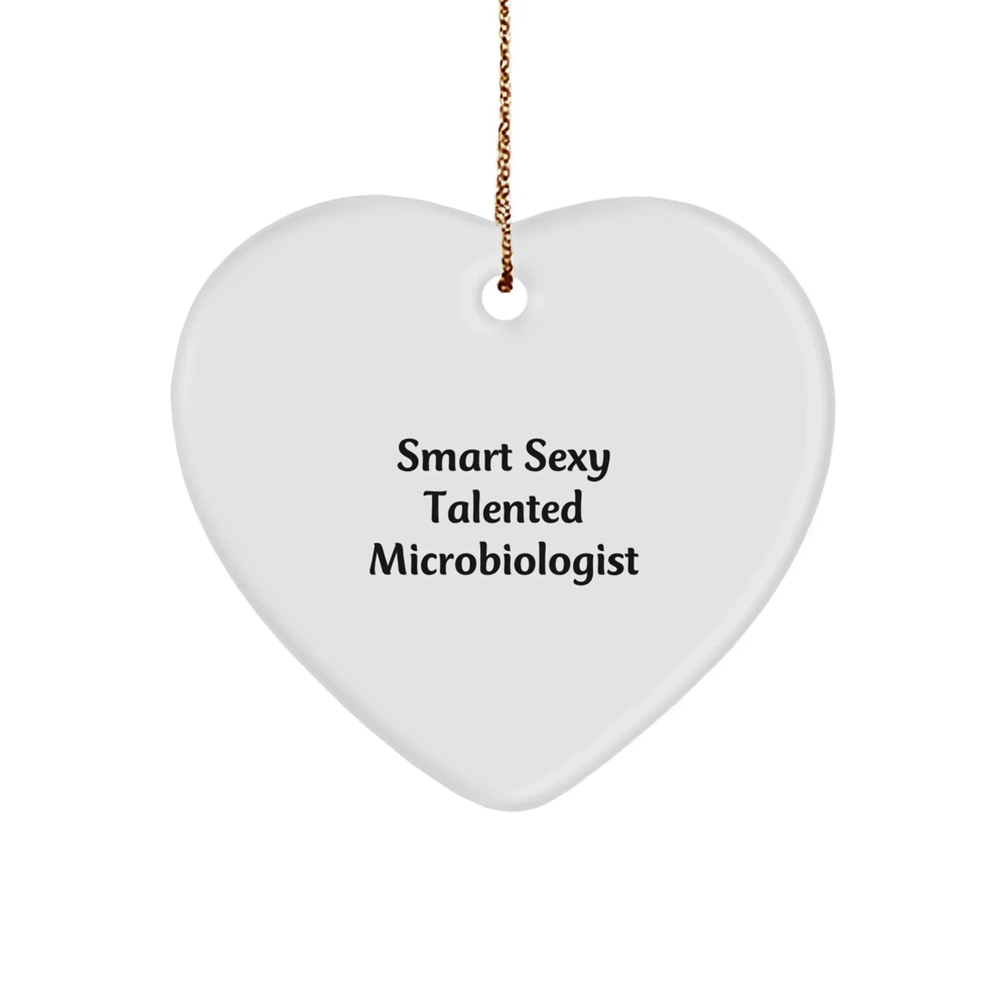 Christmas Unique Gifts for Smart Sexy Talented Microbiologists - Funny Heart Ornament Gifts from Family and Friends
