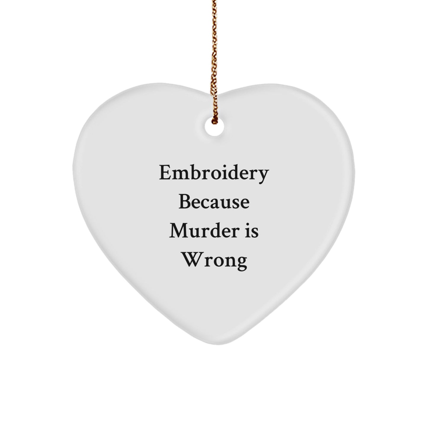 Funny Embroidery Heart Ornament Gifts from Men Friends for Women Embroidery Lovers on Christmas Unique Presents - Image 1
