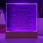 Heartfelt Gift for Husband - You are my Best Friend, My Soulmate, My Everything Anniversary Birthday Valentine Engraved Acrylic Plaque