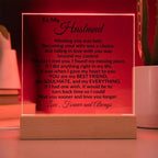 Heartfelt Gift for Husband - You are my Best Friend, My Soulmate, My Everything Anniversary Birthday Valentine Engraved Acrylic Plaque