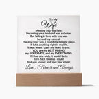 Heartfelt Gift for Wife You are My Best Friend, My Everything - Square Acrylic Plaque Personalized Birthday Anniversary Valentine Holiday