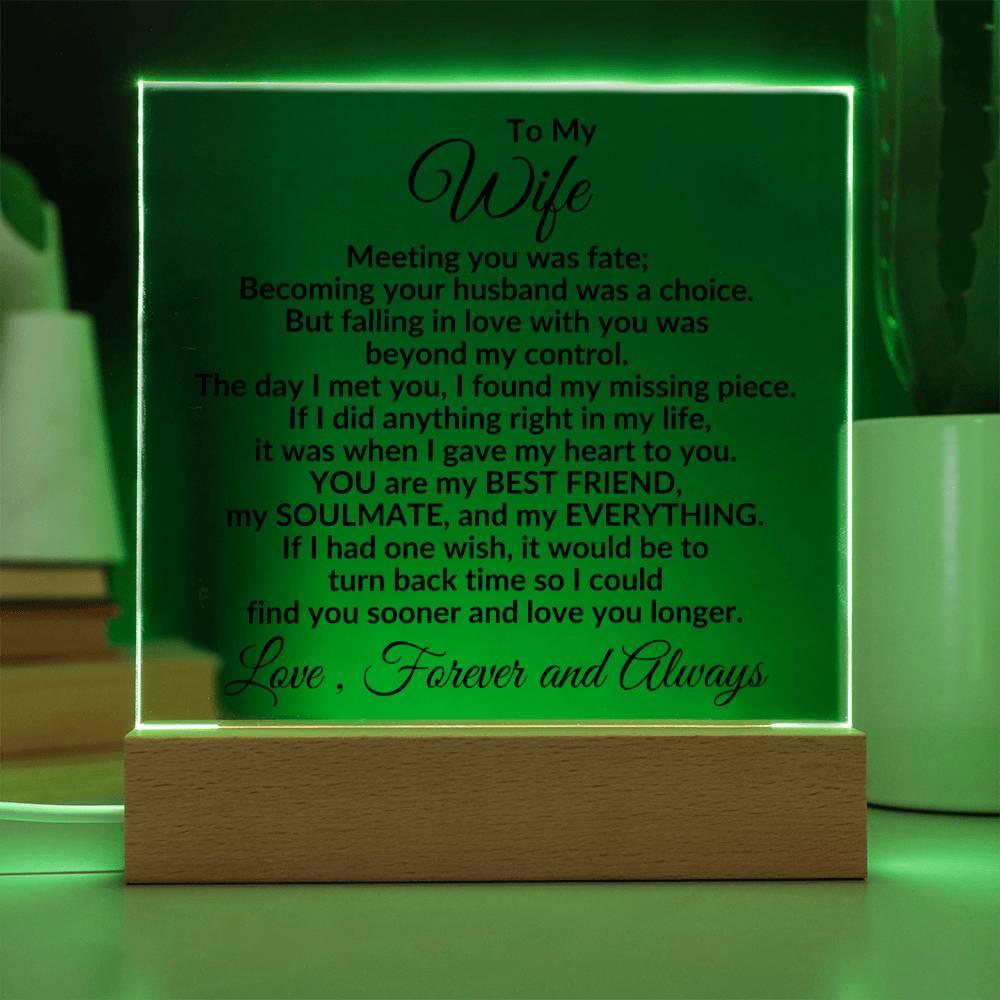 Heartfelt Gift for Wife You are My Best Friend, My Everything - Square Acrylic Plaque Personalized Birthday Anniversary Valentine Holiday - Mallard Moon Gift Shop