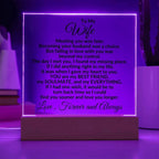 Heartfelt Gift for Wife You are My Best Friend, My Everything - Square Acrylic Plaque Personalized Birthday Anniversary Valentine Holiday
