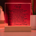 Heartfelt Gift for Wife You are My Best Friend, My Everything - Square Acrylic Plaque Personalized Birthday Anniversary Valentine Holiday