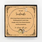 Soulmate Sunflower Bracelet - Life is Learning to Dance in the Rain Birthday, Christmas Holiday Valentine Gifts