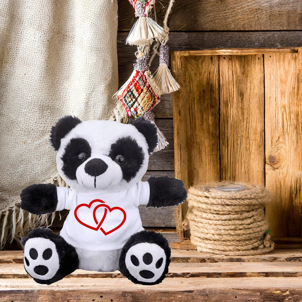 Two Hearts Beat as One - Plush Lamb, Panda, or Teddy Bear with Tee Shirt