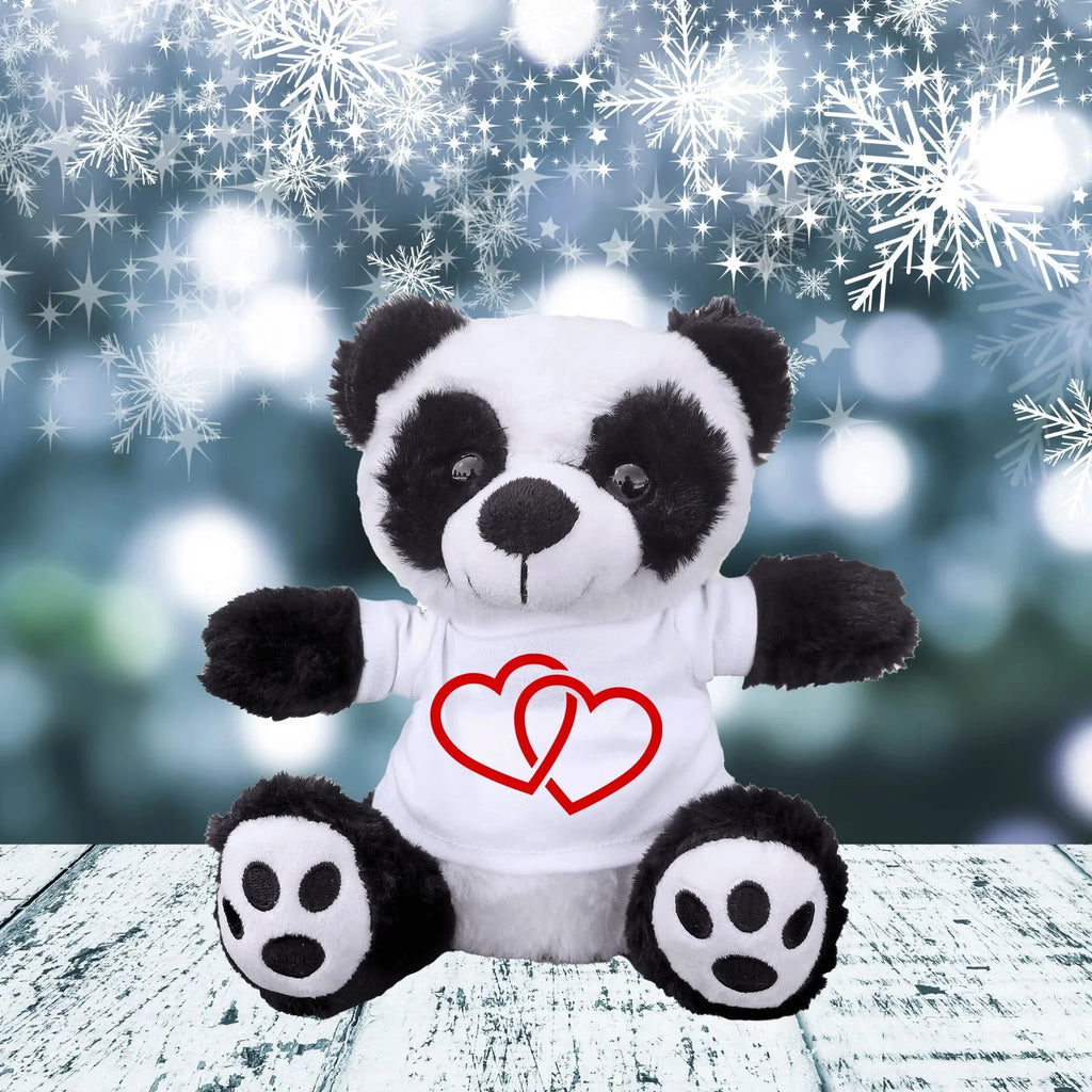 Two Hearts Beat as One - Plush Lamb, Panda, or Teddy Bear with Tee Shirt