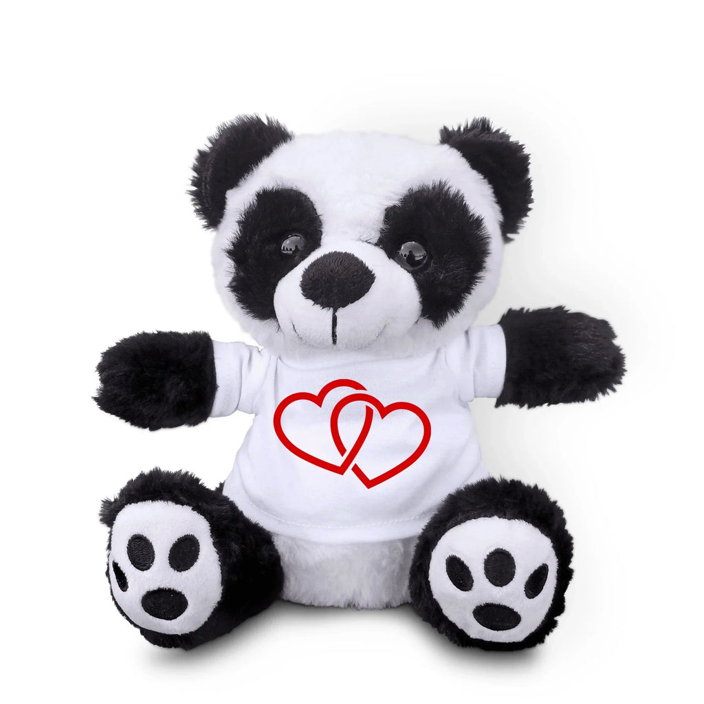 Two Hearts Beat as One - Plush Lamb, Panda, or Teddy Bear with Tee Shirt