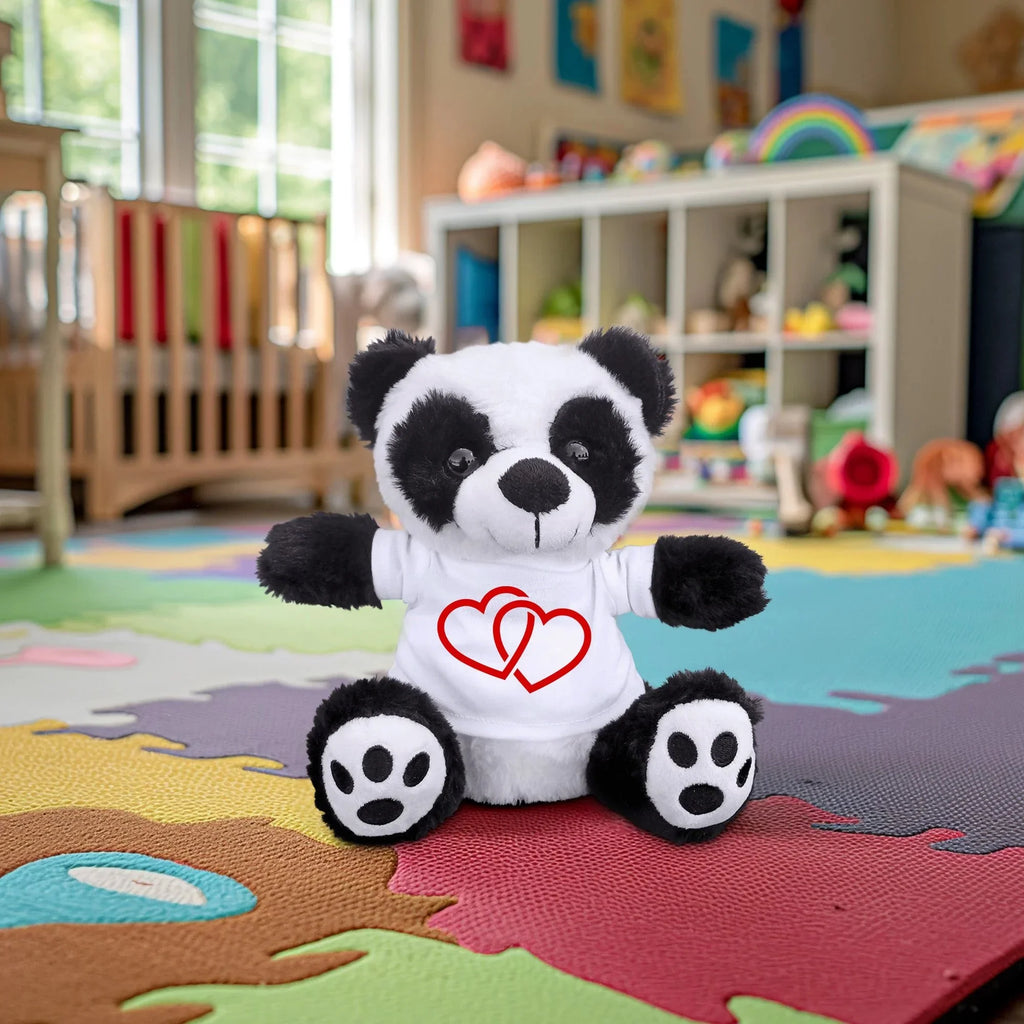 Two Hearts Beat as One - Plush Lamb, Panda, or Teddy Bear with Tee Shirt