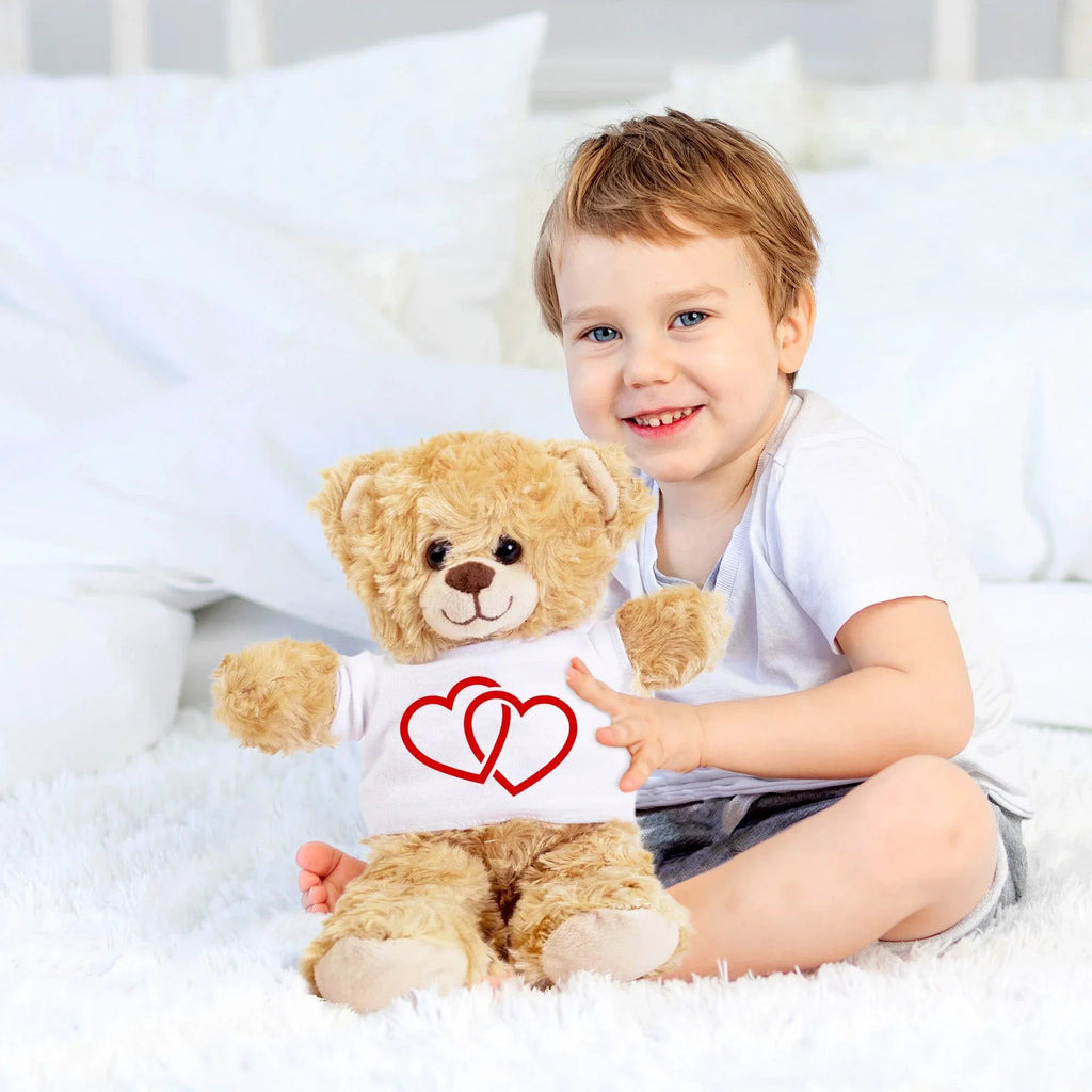Two Hearts Beat as One - Plush Lamb, Panda, or Teddy Bear with Tee Shirt