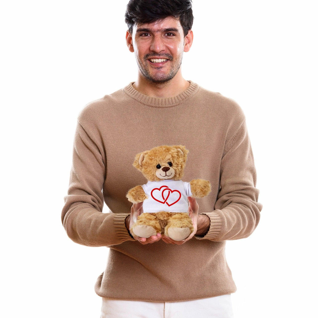 Two Hearts Beat as One - Plush Lamb, Panda, or Teddy Bear with Tee Shirt