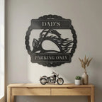 Personalized Motorcycle Metal Wall Art Sign – Custom Biker Name Sign – Garage Wall Decor – Man Cave Motorcycle Gift