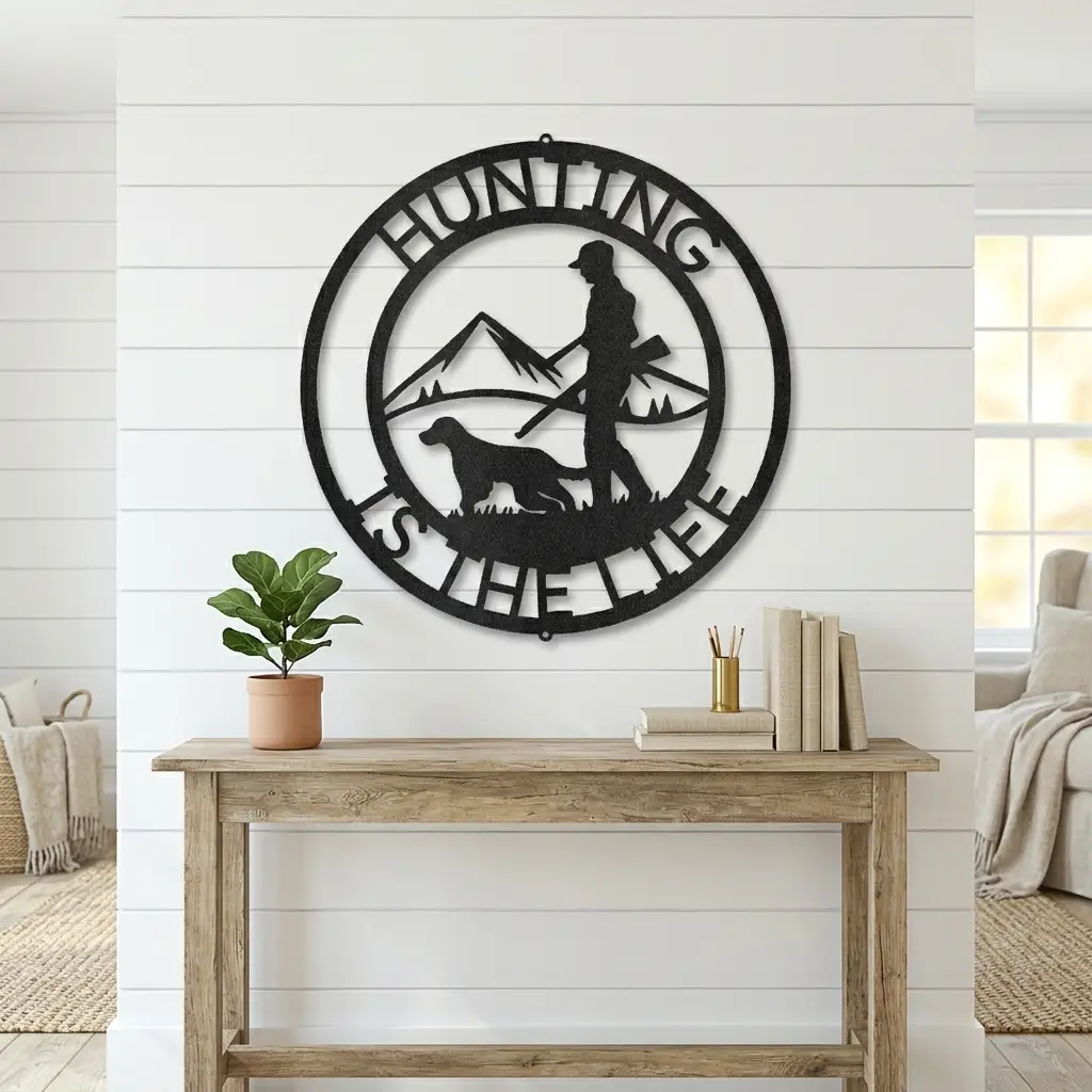 The Hunter Personalized Monogram Indoor Outdoor Steel Wall Sign