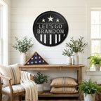 Personalized Patriotic Metal Wall Art Sign – Custom American Shield Steel Decor – Rustic USA Flag Wall Hanging – Farmhouse Patriotic Home Decor