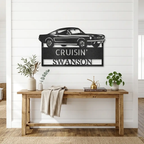 Classic Sports Car Personalized Metal Sign | Muscle Car Garage Wall Art | Custom Car Lover Gift | Made in USA