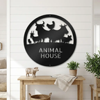 Personalized Farm Animal Metal Sign | Custom Barnyard Wall Decor | Farmhouse Animal Name Sign | Rustic Livestock Metal Art | Homestead Gift | Made in USA
