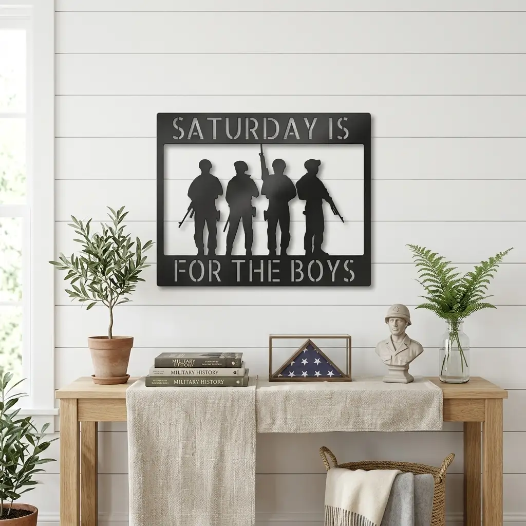 Soldier Personalized Metal Wall Art – Custom Military Sign, Army & Veteran Wall Decor