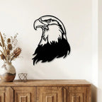 Bald Eagle Metal Wall Art – Patriotic USA Decor – American Eagle Sign – Rustic Wall Decor – Outdoor Metal Art