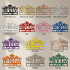 Personalized Princess Crown Metal Wall Art | Custom Princess Name Sign | Princess Bedroom Decor | Girls Room Metal Sign | Made in USA