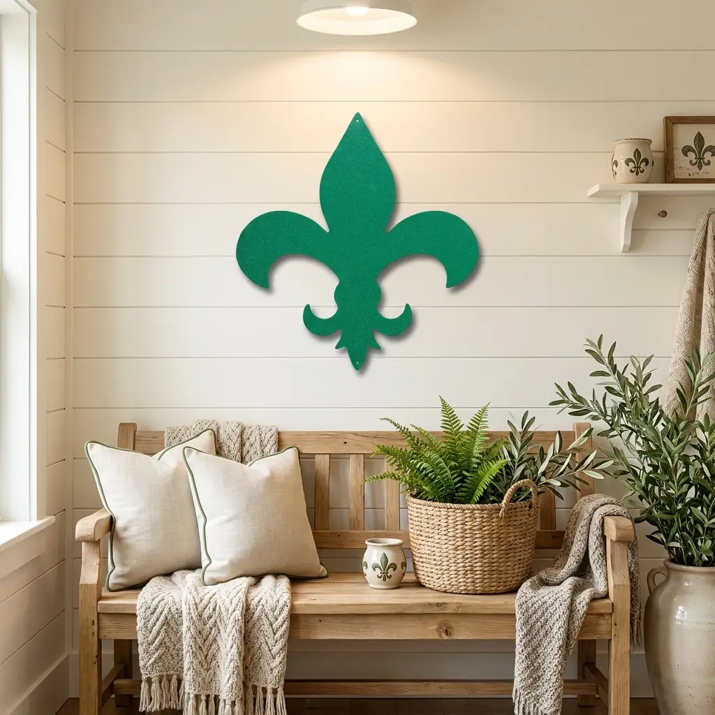 Fleur De Lis Steel Wall Art | Classic French Symbol Metal Decor | Indoor & Outdoor Wall Accent | Made in USA