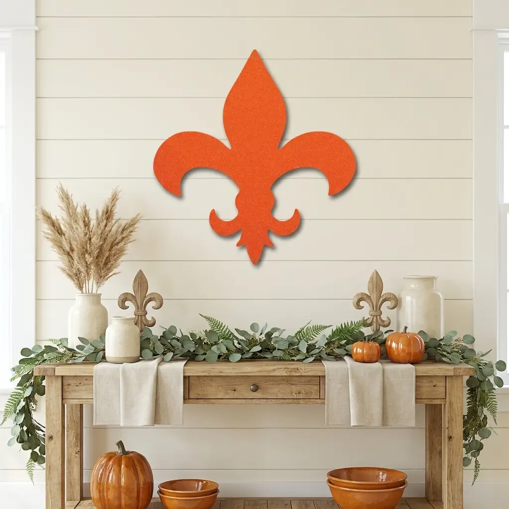 Fleur De Lis Steel Wall Art | Classic French Symbol Metal Decor | Indoor & Outdoor Wall Accent | Made in USA