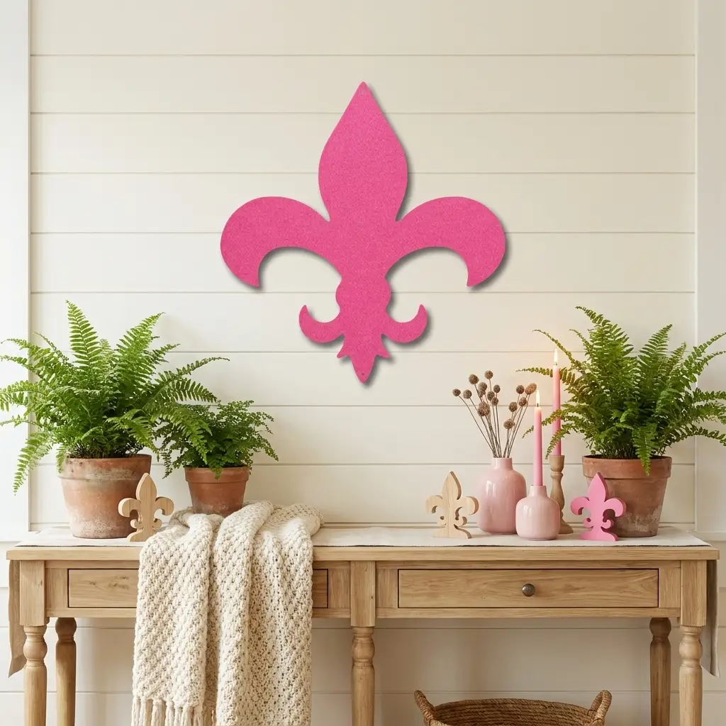 Fleur De Lis Steel Wall Art | Classic French Symbol Metal Decor | Indoor & Outdoor Wall Accent | Made in USA