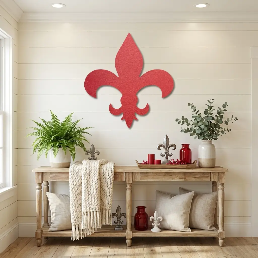 Fleur De Lis Steel Wall Art | Classic French Symbol Metal Decor | Indoor & Outdoor Wall Accent | Made in USA