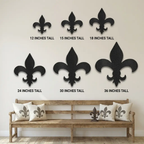 Fleur De Lis Steel Wall Art | Classic French Symbol Metal Decor | Indoor & Outdoor Wall Accent | Made in USA