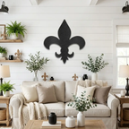 Fleur De Lis Steel Wall Art | Classic French Symbol Metal Decor | Indoor & Outdoor Wall Accent | Made in USA