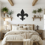 Fleur De Lis Steel Wall Art | Classic French Symbol Metal Decor | Indoor & Outdoor Wall Accent | Made in USA