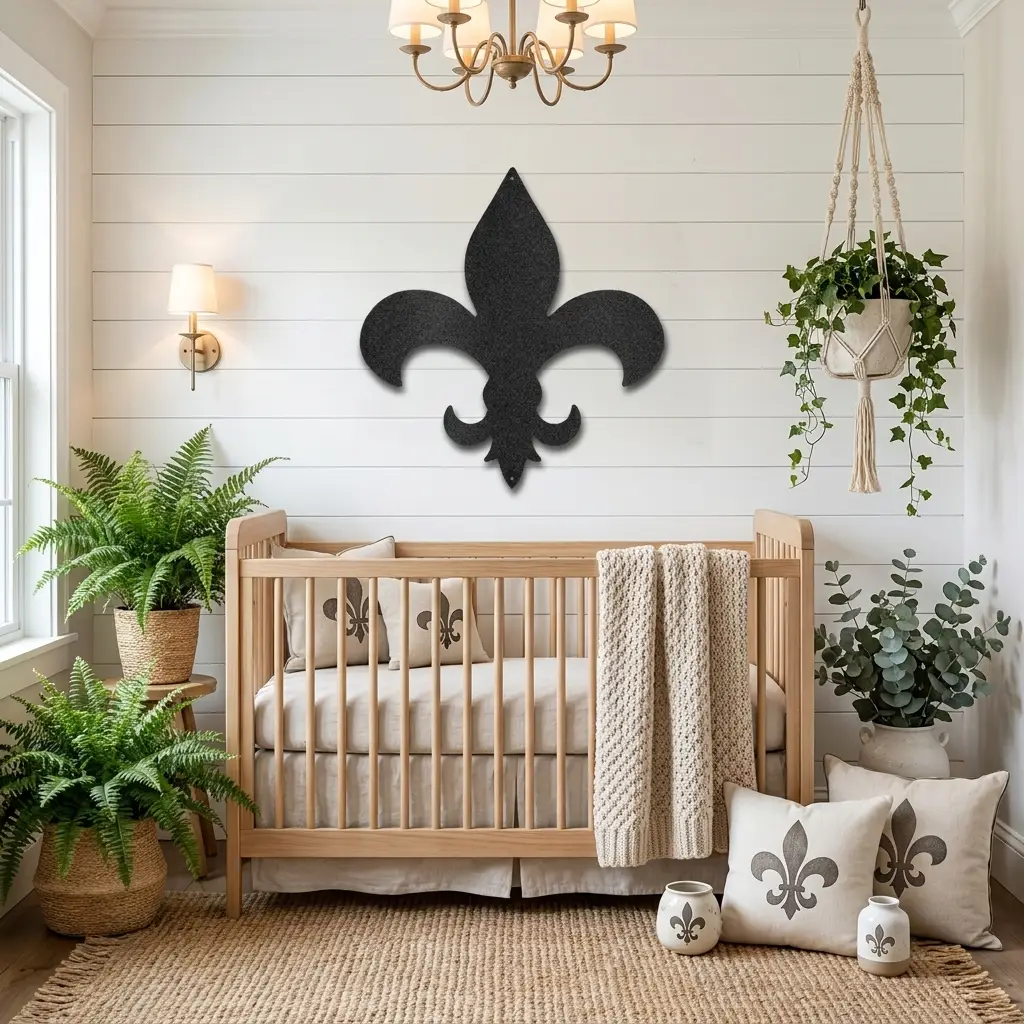 Fleur De Lis Steel Wall Art | Classic French Symbol Metal Decor | Indoor & Outdoor Wall Accent | Made in USA