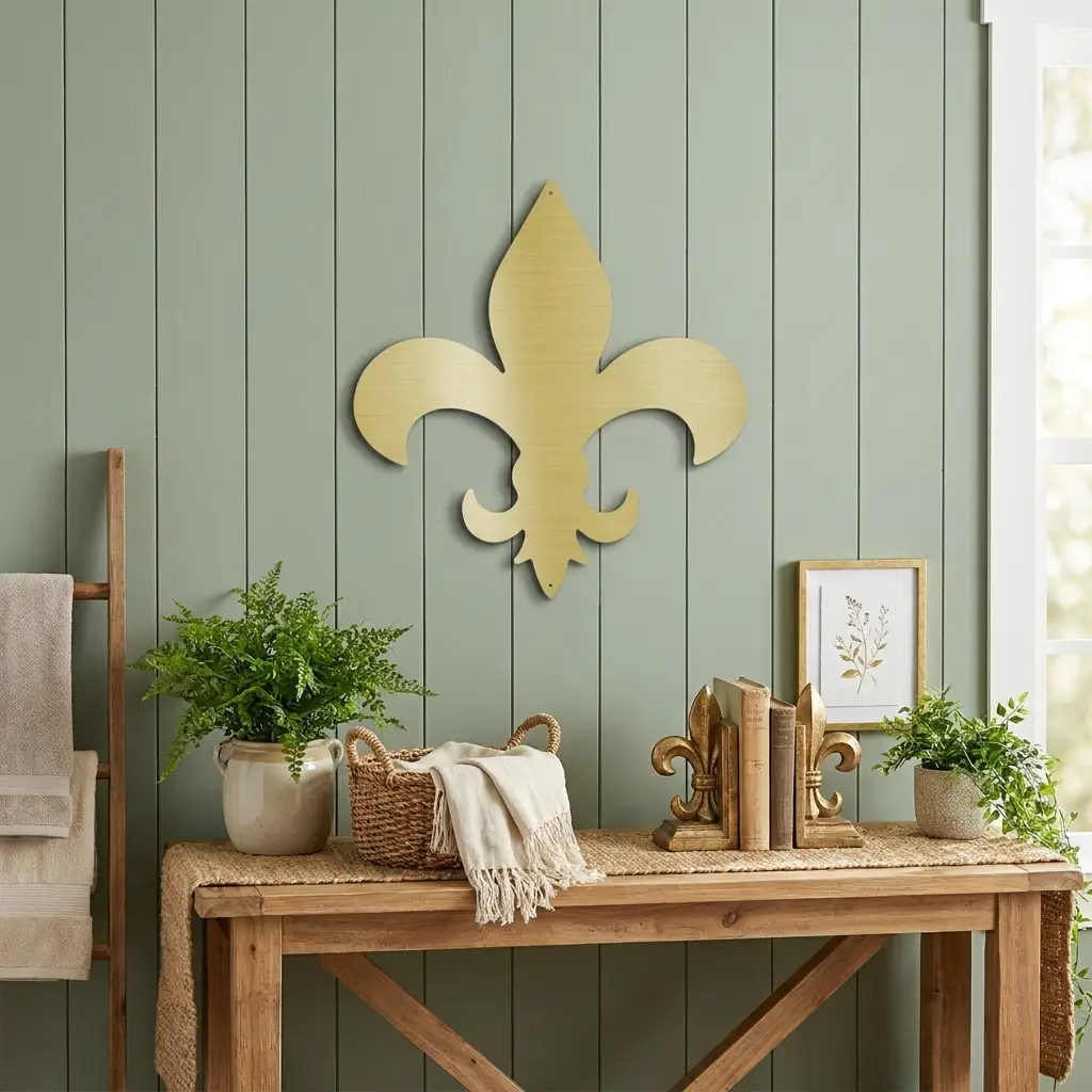 Fleur De Lis Steel Wall Art | Classic French Symbol Metal Decor | Indoor & Outdoor Wall Accent | Made in USA