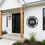 Personalized Address Sign, Custom House Number Sign, Outdoor Metal Address Plaque, Modern House Sign, Housewarming Gift